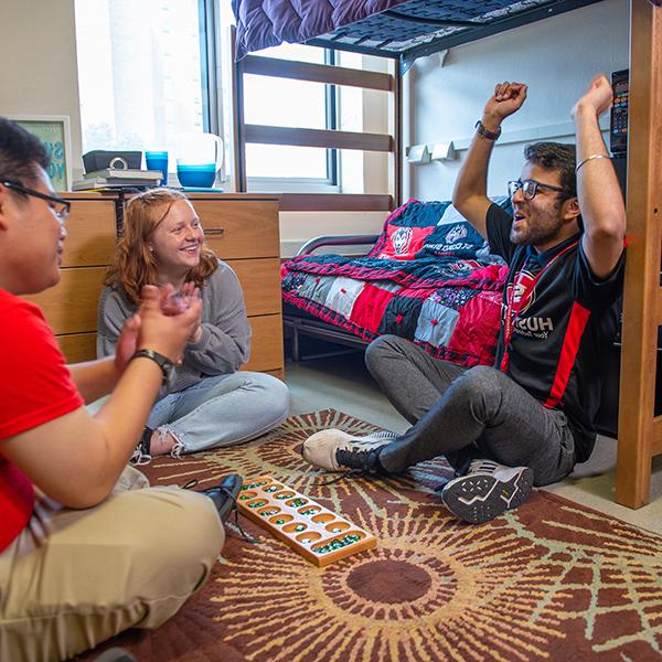 Celebration in dorm room