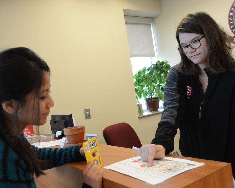 a student receiving a parking permit